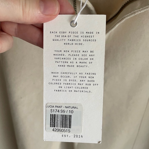 Esby Cream Wide Leg Lucia Pants - Picture 3 of 4